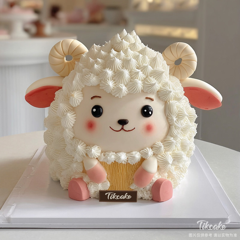 原创白羊座主题翻糖鲜奶蛋糕二十二（3.21-4.19）