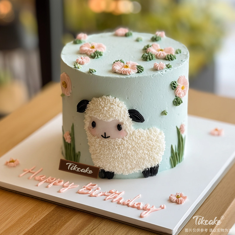 原创十二生肖羊主题鲜奶蛋糕（三）