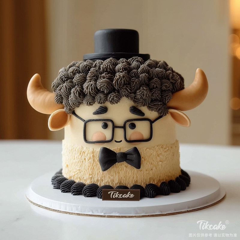 原创金牛座主题翻糖鲜奶蛋糕十九（4.20-5.20）