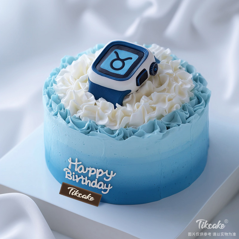原创金牛座主题翻糖鲜奶蛋糕二十（4.20-5.20）