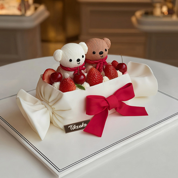 原创可爱“糖果”主题翻糖鲜奶蛋糕