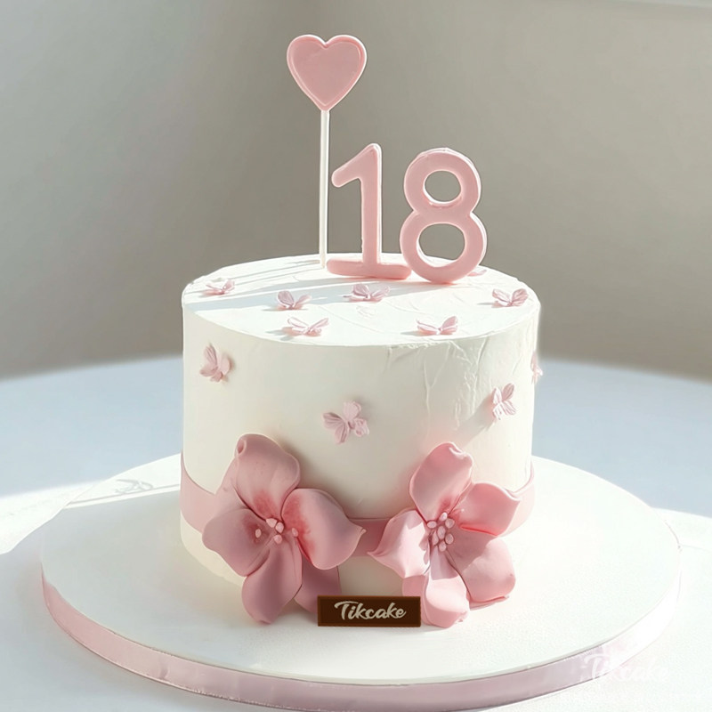 原创“18岁”成人礼主题翻糖鲜奶蛋糕